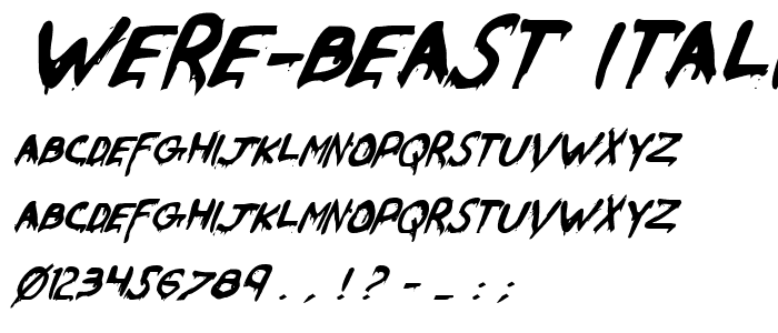 Were-Beast Italic font